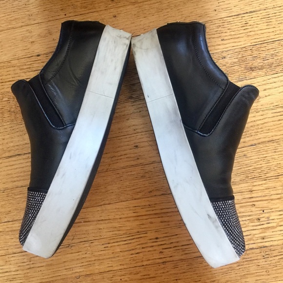 ALEXANDER SMITH LONDON STUDDED LEATHER SNEAKERS - Picture 4 of 6